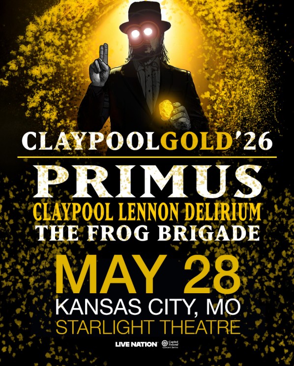 Claypool Gold (Primus, The Claypool Lennon Delirium, Frog Brigade) at Starlight Theatre, Kansas City MO (2026-05-28)