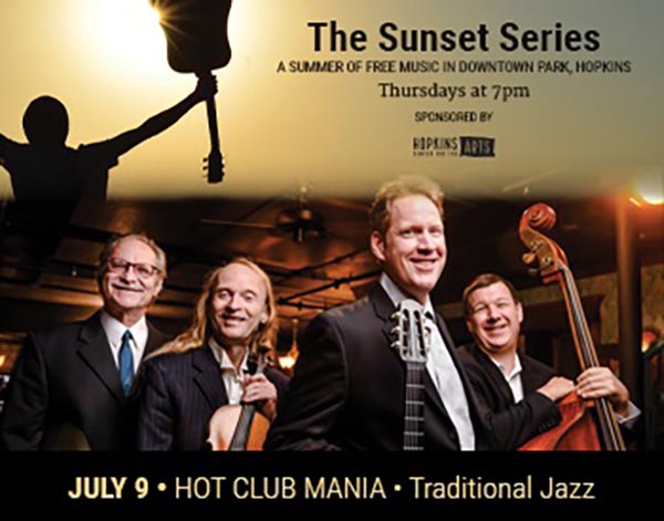 Mpls: Hot Club Mania at Sunset Series, Hopkins (July 9, 2026)