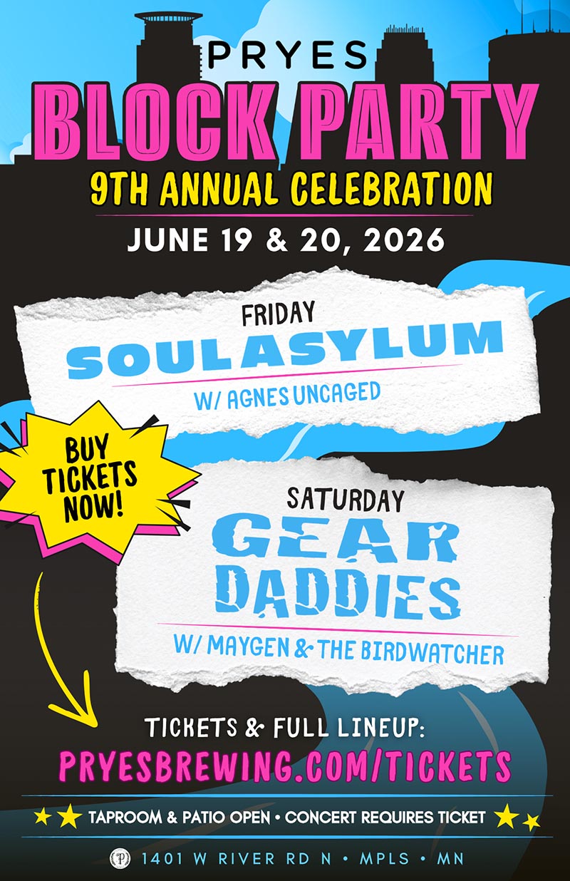 Mpls: Pryes Block Party (June 19-20, 2026)