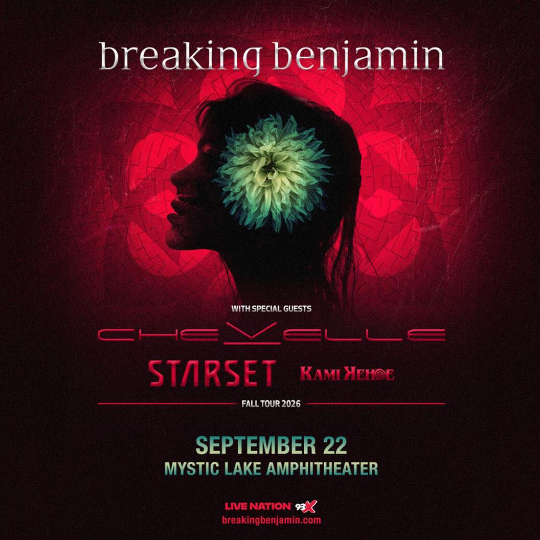 Mpls: Breaking Benjamin at Mystic Lake Amphitheater (September 22, 2026)