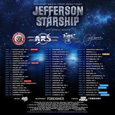 Jefferson Starship w/ Pure Prairie League at Uptown Theater, Kansas City MO (2026-09-12)