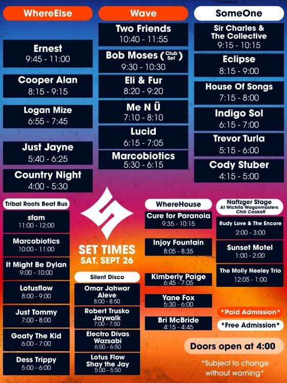 Somewhere Festival 2026- Day Two recap (Wichita KS- Sept 26, 2026)
