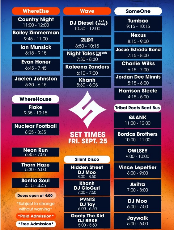 Somewhere Festival 2026- Day One recap (Wichita KS- Sept 25, 2026)